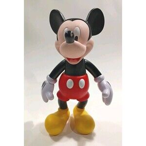 Disney Mickey Mouse 7" Collectible Posable Figure Vintage Toy Rubber